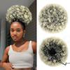 Peruca Afro Coque de Cabelo Afropuff Coque de Cabelo Explosivo Coque de Cabelo Elástico Cordão Caterpillar Falso Estilo Africano