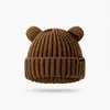 Gorro de Invierno de Punto para Mujer, Ajuste Holgado, Engrosado para Abrigo, Protección para las Orejas, Gorro Holgado, Hace que la Cara Parezca Más Pequeña