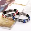 AMOR aleación cuero pulsera tejida joyería para parejas pulsera para parejas pulsera de piel de vaca al por mayor pulsera vintage