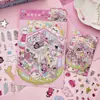 Pegatinas de Escenario en Miniatura de la Mañana Temprano Serie de Casitas Tiernas 2.5D Tridimensionales Pegatinas Decorativas para Diario de Escena DIY