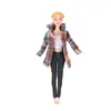 E-commerce Transfronteiriço Vestido para Boneca Barbie de 11 Polegadas 30cm Roupa Externa Pequena e Cheirosa Roupa Externa de Lã Calça de Couro Pronta para Venda