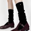 Calcetines de lana holgados para mujer, calcetines de otoño e invierno, absorbentes de sudor y cálidos, logo metálico, adelgazantes, calcetines versátiles para la pantorrilla, calcetines de media pantorrilla, absorbentes de sudor