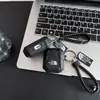 Capa para AirPods Pro Preta Fosca Resistente à Prova de Choque Capa Protetora de Silicone com Cordão Trançado Chaveiro