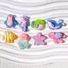 Resina Transparente Desenho Animado Concha do Oceano Pequenos Acessórios DIY Cola de Creme Charms para Sapatos Papelaria Decoração Copo de Água Adesivos