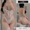 Lencería sexy de ensueño, pijama de encaje con cuello halter, tentación caliente, mono abierto, traje uniforme 8002