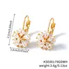 Brincos Coloridos de Zircônia Moxi Jewelry Atacado de Yunnan, Fabricante Atacadista de Brincos Populares de Zircônia Rose Gold