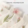 Calcetines Lolita para Mujer, Nuevo Estilo Primavera y Verano, Calcetines Cortos Blancos Tulipán de Corte Bajo, Calcetines de Algodón Dulces para Chicas Estudiantes