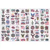 Pegatinas de Tatuaje de Bandera Americana para el Día de la Independencia Nuevas en Stock Transfronterizas Pegatinas Temporales para Fiesta del 250º Aniversario del Día de la Independencia