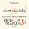 Natal Desenho Animado Cidade Estrela Autocolante Adesivos de Parede Quarto das Crianças Sala de Estar Parede de Fundo Adesivos Decorativos ZN3210F