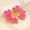 Brincos de Liga Esmaltada para E-commerce Transfronteiriço Moda Europeia e Americana Tendência Brincos Florais Brincos Pontos de Flor Fresca Simples Joias