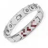 Pulseira magnética retro de moda popular com impressão a laser, fileira dupla, ornamentos de mão para casal removíveis, em estoque, atacado