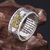 Anillo retro creativo de plata tailandesa envejecida para hombres y mujeres con índice del zodíaco de 12 signos Anillo Accesorios Venta al por mayor