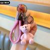 Chaveiro Criativo de Urso de Resina Desenho Animado para Mulheres Exquisita Boneca Chaveiro Pingente de Carro Bolsa Divertido Urso de Resina