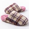 Pantuflas de Algodón a Cuadros Retro para Mujer, Nuevo Modelo Otoño e Invierno 2026, Uso en Interiores y Hogar, Suela Gruesa, Posparto, Felpa, Pantuflas Cálidas para Mujer