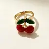 Anel esmaltado multicolorido novo para atacado série esmaltada versátil doce fresco moderno anel de aço inoxidável