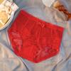 Sexy renda meia-cintura da menina cueca semi-transparente sem costura luz de luxo cetim mulheres cuecas seda virilha quadril lifting