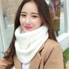 Cachecol feminino coreano estilo estudante pulôver cachecol feminino outono e inverno versátil lã grossa masculina e feminina Coreia do Sul nova moda colarinho