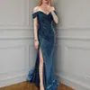 Venta al por mayor transfronteriza Ropa europea y americana Vestidos, Faldas largas con abertura de un solo hombro y lentejuelas, Faldas de banquete de moda, Faldas tipo vestido sexys