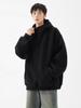 Sudadera Pesada Americana con Media Cremallera para Hombre Invierno 2024 Nuevo Diseño Sentido High Street Holgada Casual Chaqueta con Capucha