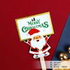 Decoración de pastel de cumpleaños Borde navideño Pegamento flexible Enchufe de Papá Noel y alce Bola de mousse Bola de onda Caja portátil