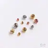 Acessórios que Preservam a Cor Ouro 18K Banhado Ouro Branco Ouro Rosa Contas de Flor de Corte Transversal Padrão Melancia Contas Redondas para Fazer Joias de Fio Contas Soltas Contas Espaçadoras