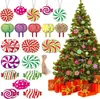Decorações de Árvore de Natal Ornamentos de Madeira Menta Festa de Doces Decoração de Árvore de Natal Enfeites Pendurados Decoração de Casa de Natal Criativo