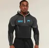 Camiseta con Capucha para Hombre de Fitness de Co-Marca UFC, Alta Elasticidad, Secado Rápido, Adelgazante, para Gimnasio, Entrenamiento de Levantamiento de Pesas y Carrera, Manga Larga