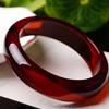 Pulsera de Cera de Abejas Ámbar Rojo Sangre Púrpura Kimperi Tira Estrecha Lado Estrecho Pulsera Rojo Vino Rojo Sangre Púrpura