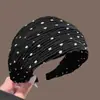 Faixa de Cabeça Outono e Inverno para Mulheres, Faixa de Cabeça de Aba Larga para Lavar o Rosto, Coque de Cabelo Retrô com Topo Alto, Acessório de Cabeça de Luxo Acessível para Uso Externo