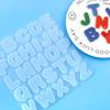 Spot Wholesale 26 Letras Positivas en Inglés Molde de Pegamento de Silicona Molde para Gelatina, Pudín, Jabón, Pastel de Chocolate