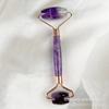 Procesamiento y Personalización de Rodillo Masajeador Facial y para Ojos de Jade Rosa Cristal, Palo para Masaje, Tabla para Raspar, Dispositivo de Belleza, Venta Caliente Transfronteriza