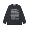 Melancolía Rico Segunda Generación Erd Boceto Graffiti Transfronterizo Nueva Moda Urbana Marca Casual Holgada Camiseta de Manga Larga con Estampado para Otoño