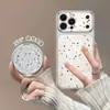 Funda de Teléfono Electrochapada de Lunares de Colores Compatible con iPhone 17 Pro Max 15 Pro para Apple 16 Niche 14 Diseño de Ventana Grande
