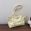 Bolso tote retro de color liso estilo coreano, bolso de mujer, nueva colección primavera 2026, gran capacidad, bolso de hombro moderno, bolso de axila de moda