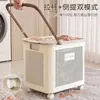 Cesta de Lavandería para el Hogar, Cesta de Almacenamiento para Ropa Sucia, Alta Apariencia, Baño, Cuarto de Ducha, Divisor, Portaropa Móvil, Cesta de Lavado