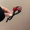 Presilha de Cabelo Ankela Coração Vermelho para Mulheres, Acessório de Cabelo Versátil e Elegante para Penteados Presos