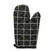 Guantes de cocina sencillos de algodón y lino para microondas, guantes de horno gruesos resistentes a altas temperaturas, guantes de horneado para el hogar, venta al por mayor desde el fabricante