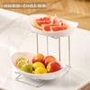 Plato de Frutas de Cerámica Escandinavo, Cesta de Frutas Doméstica para Sala de Estar, Frutero Moderno Creativo de Tres Niveles, Plato para Snacks y Fruta Seca, Mesa de Comedor