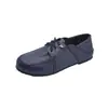 Nuevos Zapatos Bajos de Encaje Retro de Comercio Exterior para Mujer con Suela Blanda, Mocasines Planos de Doble Uso Transfronterizos, Zapatos Tipo Bean para Todas las Estaciones, Wish Supply