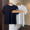 Ácido Acético Pesado ~ Mezcla Modal Fresca Cómoda Slim Color Sólido Camiseta de Manga Corta para Mujer Primavera y Verano Nueva C0505F