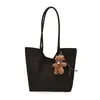 Bolsa Feminina de Luxo Estilo Coreano Casual Grande Capacidade Bolsa Tote Nicho Versátil Moda Bolsa de Mão Trançada Bolsa de Ombro