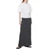 Sumeihui 2026 Nova Coleção Primavera/Verão Estilo Lem Simples e Versátil Top com Cintura Marcada por Pregas Gola Redonda Camiseta de Manga Curta para Mulheres