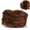 Moño de clip para el cabello, moño pequeño, peluca de moño, anillo para el cabello liso de mujer, recogido negro y café, voluminoso y natural, en stock