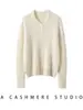 Suéter Nuevo de Cachemir 100% Puro para Otoño e Invierno Moda Casual Suéter de Punto Trenzado para Mujer Capa Base Suéter Holgado