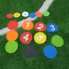 Equipo Auxiliar de Entrenamiento de Fútbol Disco Digital Plano Esterilla Esterilla para Pies Obstáculo Jardín de Infancia Antideslizante Marcador Numérico
