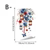 Pegatinas de Vidrio con Mariposas Florales Rojas, Azules y Blancas para el Día de la Independencia Americana, Pegatinas Estáticas para Ventana sin Adhesivo, Pegatinas Decorativas para Ambiente Festivo