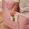 Sofá preguiçoso pequeno com apoio de orelha para sala de estar, modelo novo para uso doméstico, design simples para quarto, varanda, tatame, sofá preguiçoso fácil para duas pessoas