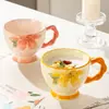 Taza Bonita y Elegante, Taza de Desayuno, Regalo, Taza de Café de Cerámica para Niñas, Taza Grande para Beber para Uso en Casa