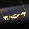 Collar Personalizado con Colgante de Letra Inglesa de Acero Inoxidable Transfronterizo Europeo y Americano Estilo de Moda Cadena Versátil para la Clavícula