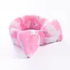 Faixa de Cabelo Veludo Coral Estampa Leopardo Bolinhas Laço Europeia e Americana Transfronteiriça Faixa para Lavar o Rosto Faixa para Maquiagem Esportiva Acessórios de Cabelo